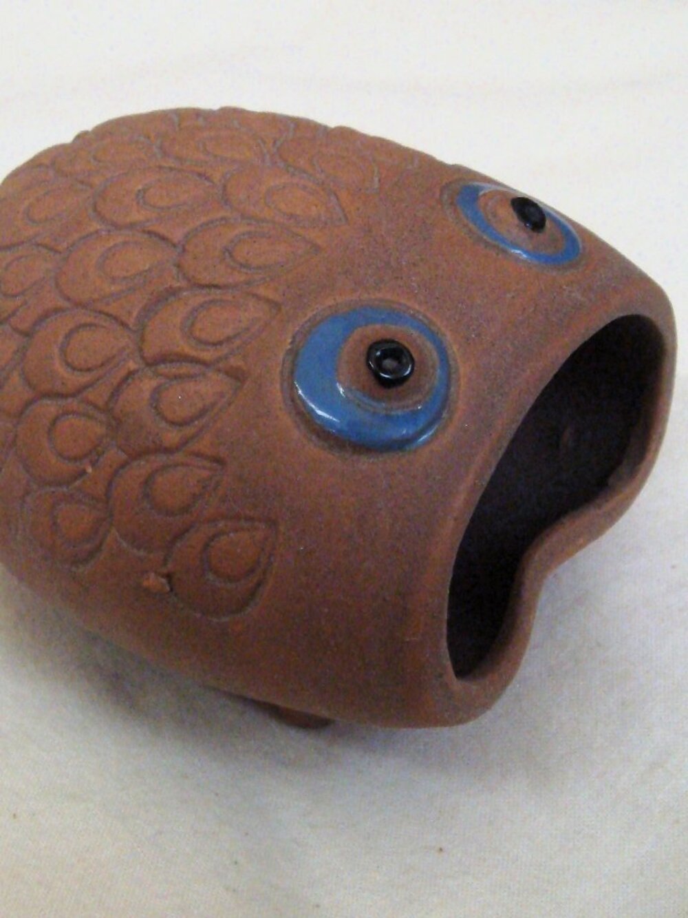 Vintage Terracotta Open Mouth Ceramic Critter